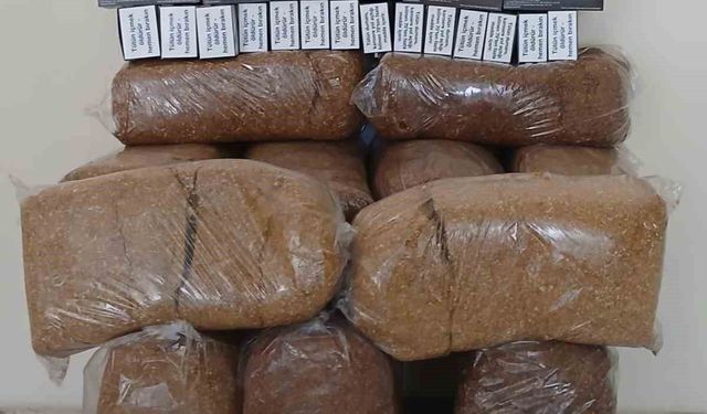 Bafra'da kaçak tütün ve makaron operasyonu