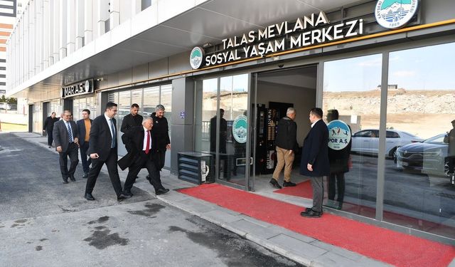 Büyükkılıç ve Boyraz, Talas Mevlana Sosyal Yaşam Merkezi'ni İnceledi