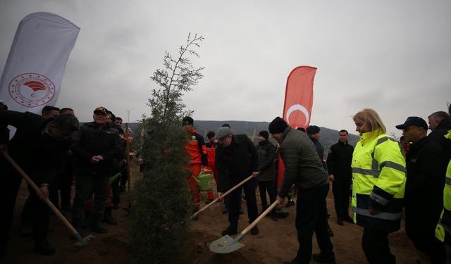 Çanakkale'de 21 Mart Dünya Ormancılık Günü'nde 5 bin fidan toprakla buluştu