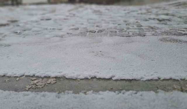 Diyarbakır'da Dolu Yağışı, Çevreyi Beyazla Kapladı