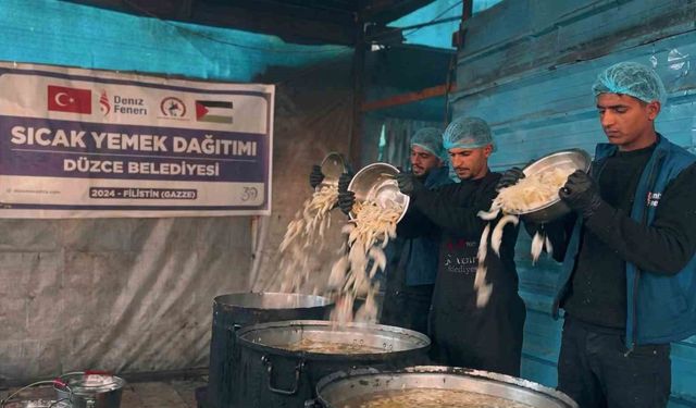 Düzce Belediyesi Gazze'de İftar Organizasyonu Gerçekleştirdi