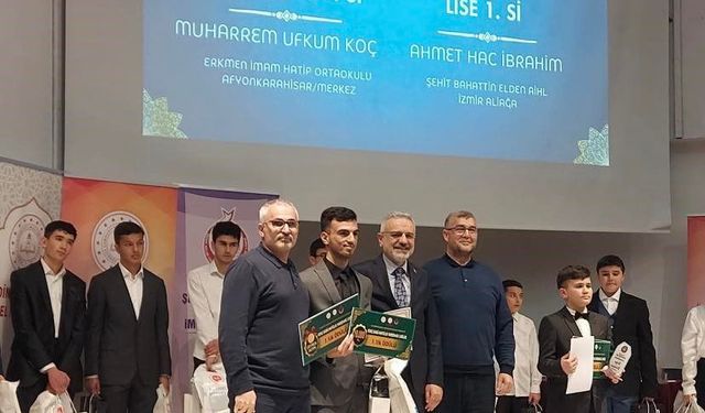 Ege Bölgesi Kur'an-ı Kerim Okuma Yarışmasında Aliağa Birinci Oldu