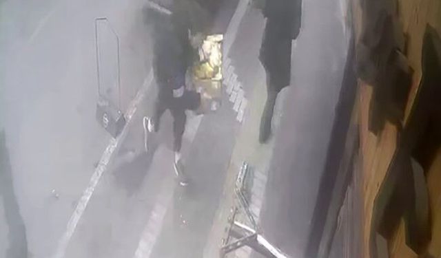 Hayrabolu'da Beton Duba Nedeniyle Düşen Vatandaşın Anları Güvenlik Kamerasında