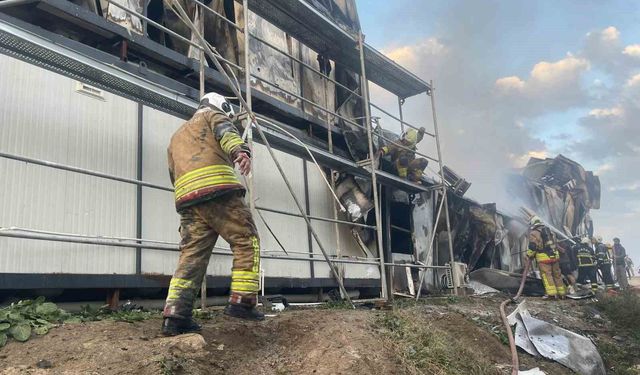 İşçi Konteynerinin Alevler İçinde Kaldığı Olay