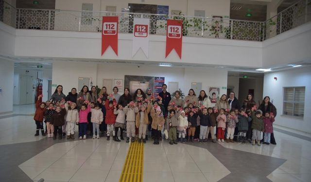 Küçüklerden 112 Acil Çağrı Merkezi'ne İlgi Gösterildi