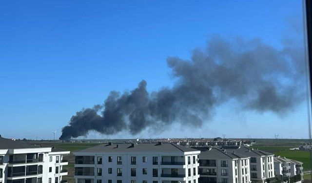 Lüleburgaz'daki geri dönüşüm tesisinde yangın olayı