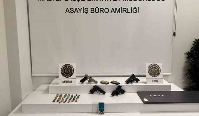 Maltepe'de Uyuşturucu Operasyonu: Gizli Bölmeden Silah ve Para Çıktı