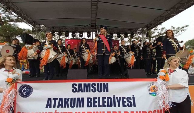 Atakum Kadınlar Bandosu, festivalde büyük ilgi gördü