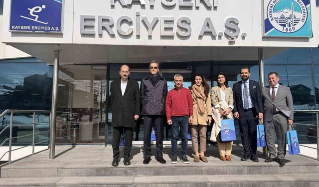 Belçika heyeti Erciyes Kayak Merkezi'ni ziyaret etti