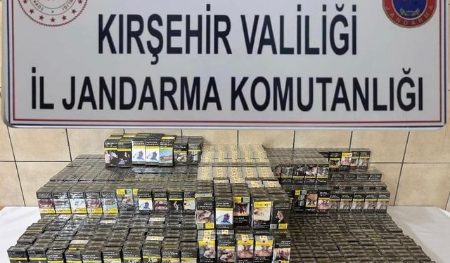 Çiçekdağı'nda kaçak sigara baskını