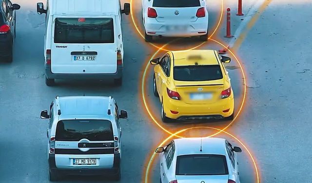 Gaziantep'te trafikte hatalı şerit değiştiren 498 araca ceza