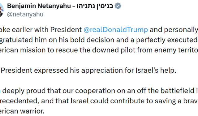 Netanyahu'dan Trump'a İran Operasyonu İçin Tebrik Mesajı