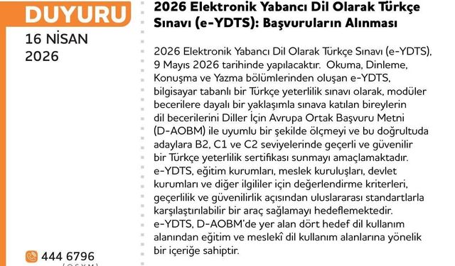 Türkiye'de bir ilk: ÖSYM, e-YDTS başvurularını başlattı
