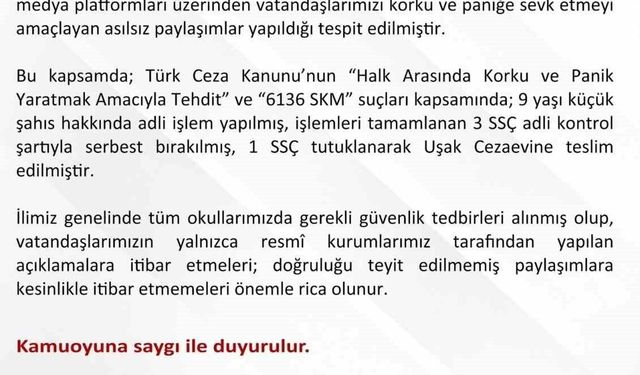 Uşak'ta sosyal medya dolandırıcılığına karşı 1 kişi tutuklandı