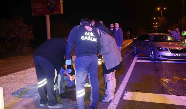 Yardım için gelenlerin tepkisi, alkollü sürücüyü darp etti