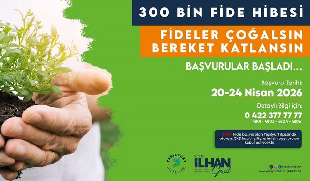 Yeşilyurt Belediyesi 300 bin fide dağıtımı gerçekleştirecek