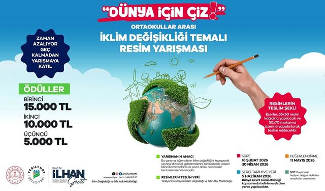 Yeşilyurt Belediyesi, iklim değişikliği üzerine resim yarışması düzenliyor