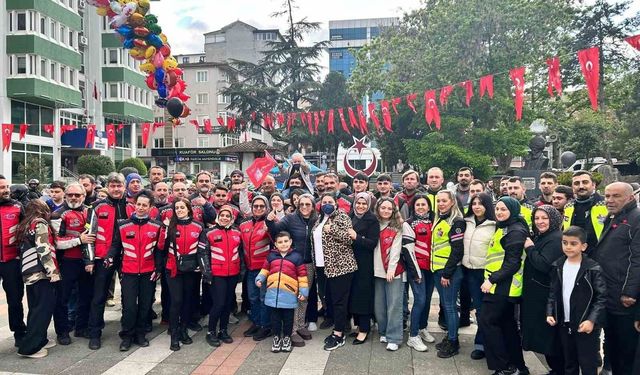 Alparslan için gökyüzüne balonlar bırakıldı