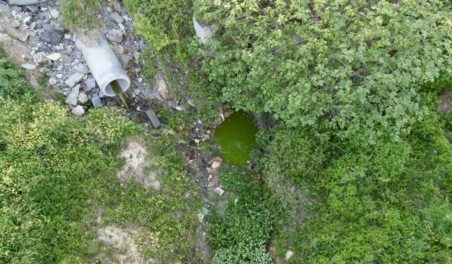 Arnavutköy'de yeşil su alarmı mahalleliyi endişelendirdi