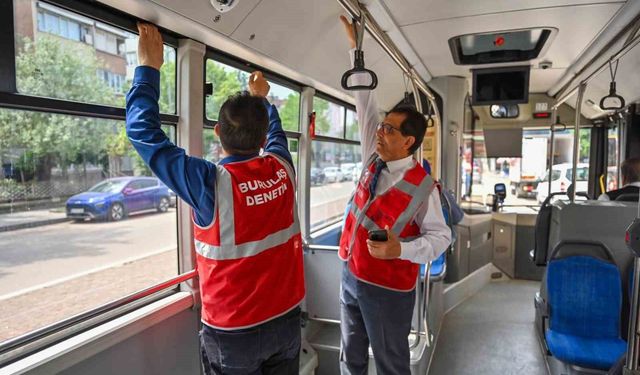 Bursa'da toplu taşıma araçlarındaki klima kontrolleri artırıldı