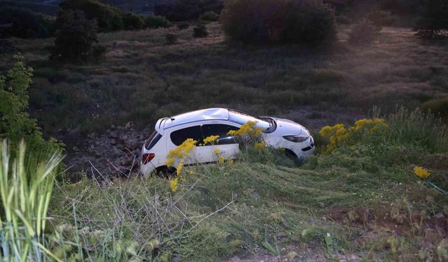 Köpeğe çarpmamak için manevra yaptı, şarampole uçtu: Anne ve bebeği yaralı