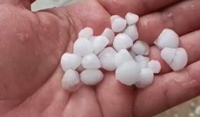 Silivri'de etkili dolu yağışı hasara neden oldu