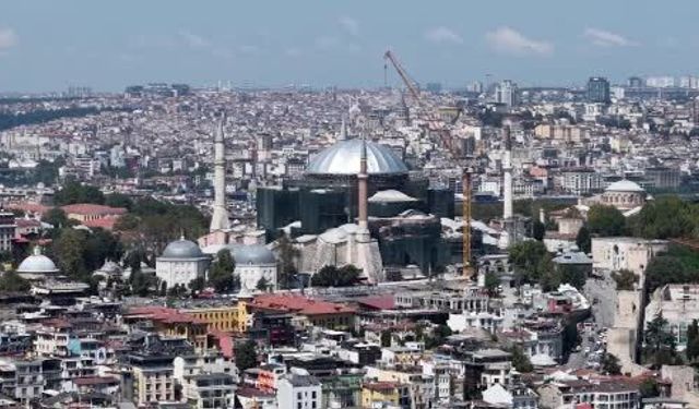 Ayasofya'da Cumhuriyet Tarihinin En Kapsamlı Restorasyonu Devam Ediyor- Video