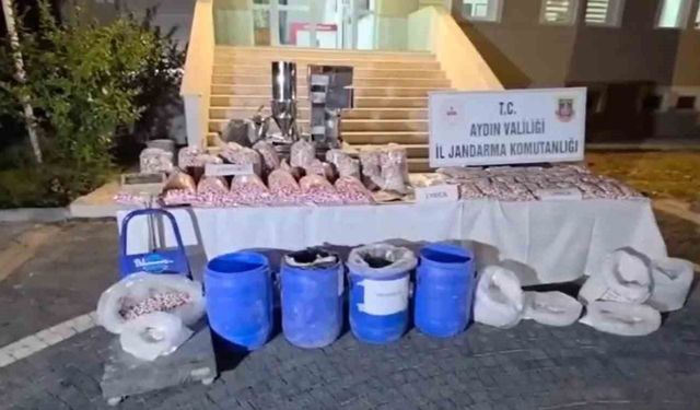 Aydın'da uyuşturucu imalatına büyük darbe: 100 milyon TL değerinde hap ele geçirildi