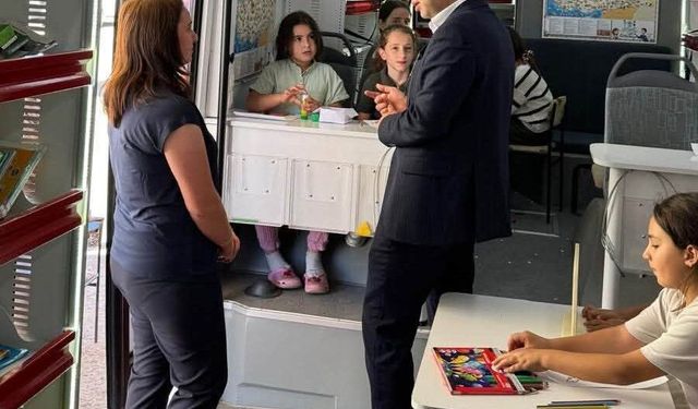 Aydıntepe'de Mobil Kütüphane Çocuklarla Buluştu