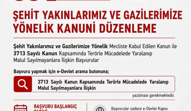 Bakan Göktaş: 'Terörle mücadelede yaralananlar için başvurular 1 Eylül'de başlıyor'