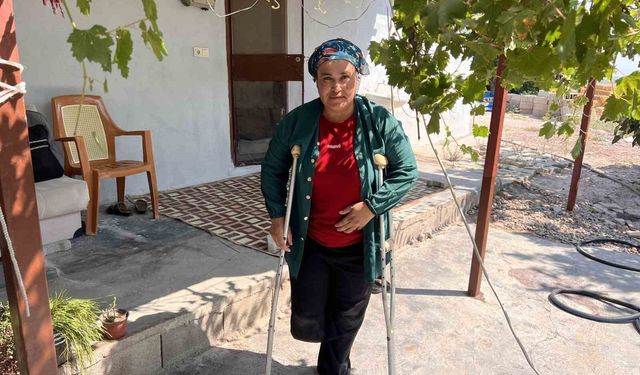 Ekmek parasını kazandığı esnada bacağını çırçır makinesine kaptıran Emine, sürünerek geçirdiği yıllarına son vermek istiyor