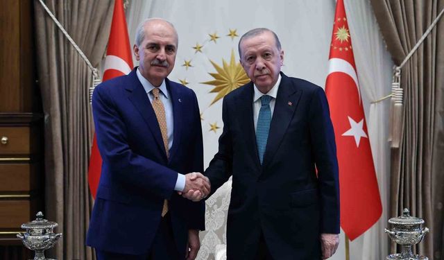 Erdoğan, TBMM Başkanı Kurtulmuş'u Külliye'de Ağırladı
