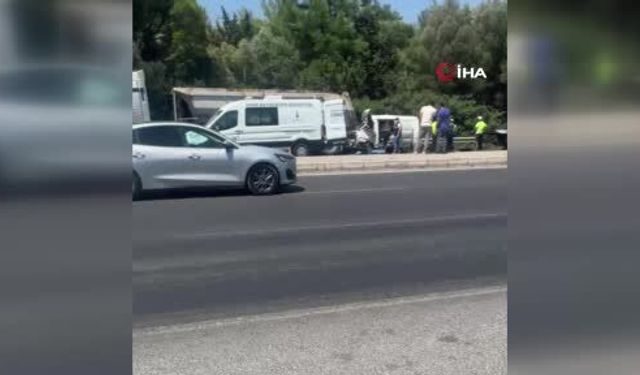 İzmir'de korkunç kaza: Tıra arkadan çarpan kamyonetin sürücüsü yaşamını yitirdi- Video
