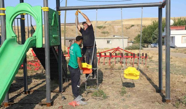 Kırsal bölgelerde çocuklar için oyun alanları oluşturuluyor