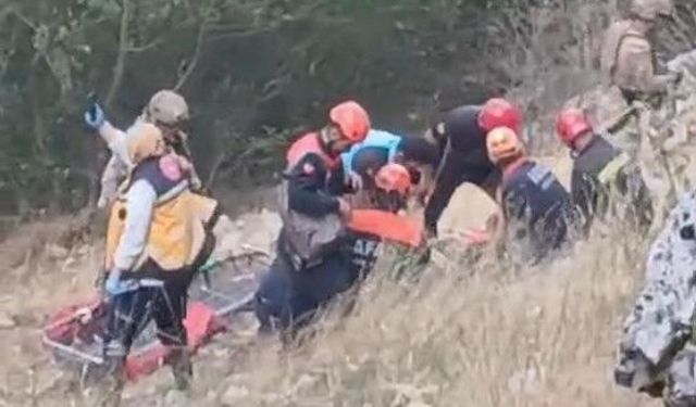 Konya'daki mağara kazasında yaralanan kadın helikopterle kurtarıldı