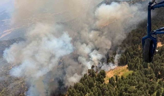 Kuyucak'taki orman yangınına müdahale devam ederken, Meteoroloji kritik uyarılarda bulundu
