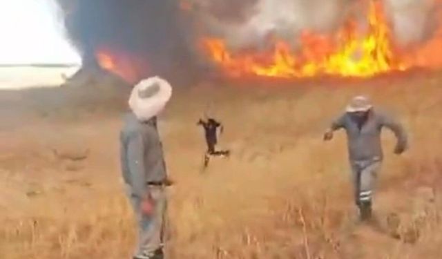Malatya'da büyük anız yangını paniği