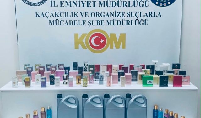 Samsun'da Kaçak Parfüm ve Etil Alkol Yakalandı- Video