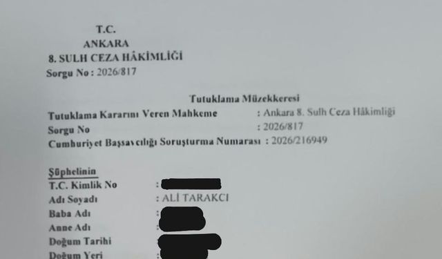 Ali Tarakcı, Sosyal Medya Paylaşımı Nedeniyle Tutuklandı