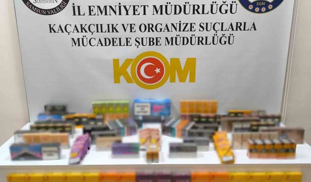 Bafra'da 500 Paket Kaçak Sigara ve Tütün Ürünleri Ele Geçirildi