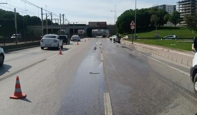 Bursa’da kimyasal madde alarmı: Yol kapatıldı, trafik kilitlendi