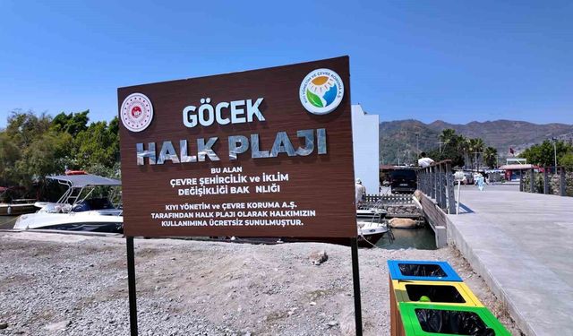 Göcek'te Ücretsiz Halk Plajı Temizlendi, Hizmete Açıldı