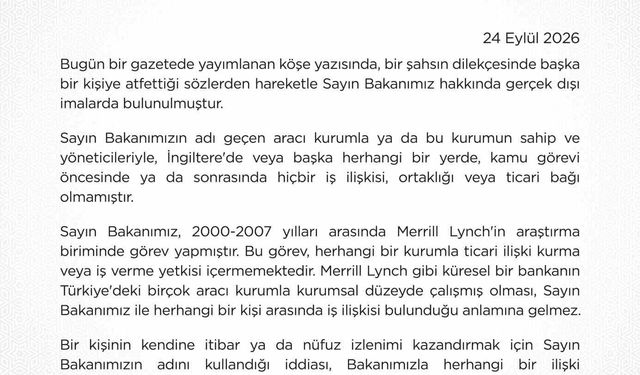 Hazine Bakanlığı'ndan Şimşek İddialarına Kesin Yanıt