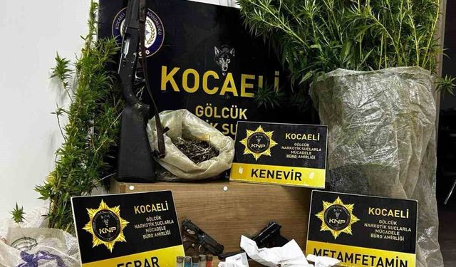 Kocaeli'de Uyuşturucu Operasyonu: Esrar, Metamfetamin ve Silahlar Ele Geçirildi