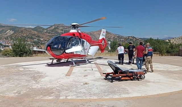 Mazgirt'te Elinden Yaralanan Kadın, Helikopterle Malatya'ya Gönderildi