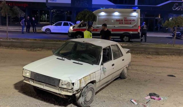 Takla atan otomobilden burnu bile kanamadan çıktı