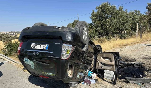 Uşak'ta otomobilin takla atması sonucu sürücü yaşamını yitirdi