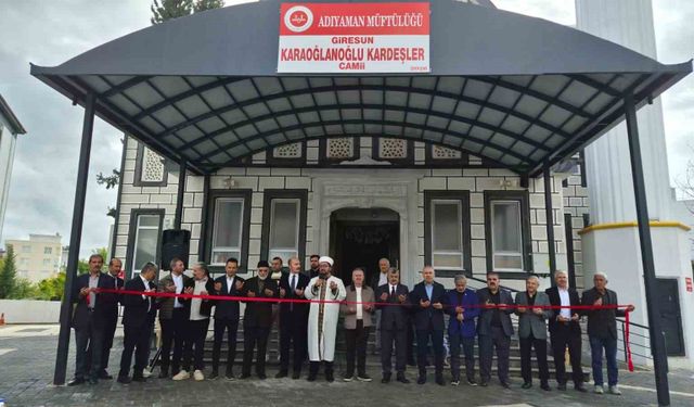 Adıyaman'da Giresun Karaoğlanoğlu Kardeşler Camisi açıldı