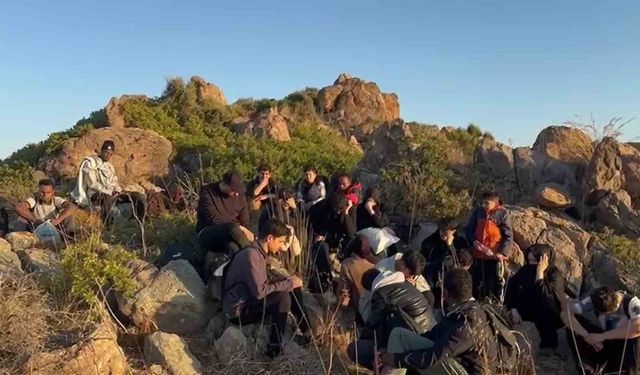 Bodrum'da Yunan Adalarına Geçmeye Çalışan 34 Düzensiz Göçmen Yakalandı