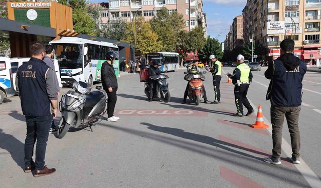 Elazığ'da denetimlerde 63 motosiklet sürücüsüne ceza kesildi
